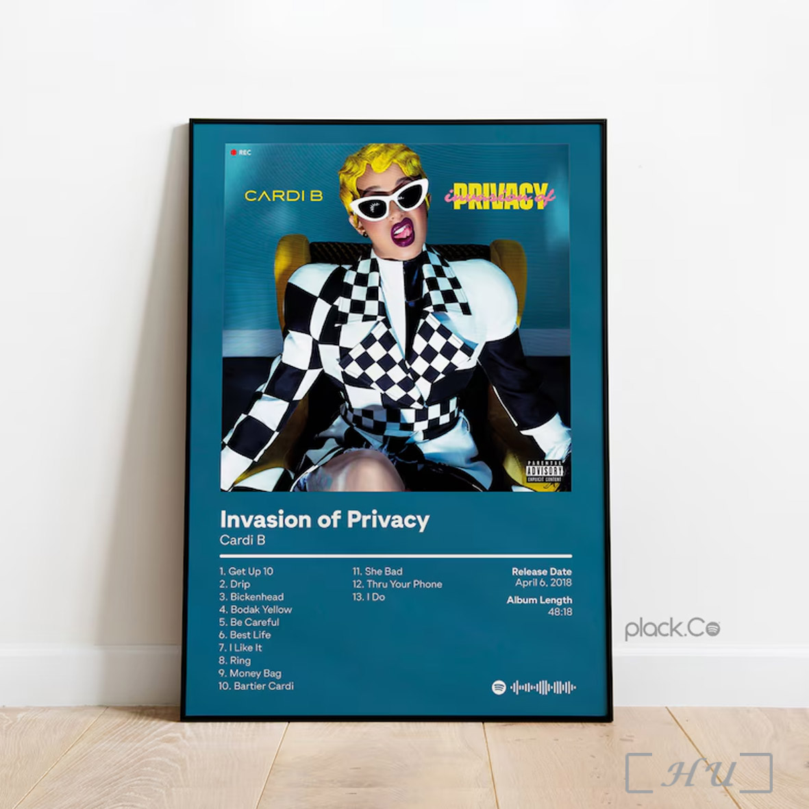 Cardi B Invasion Of Privacy Custom Album Poster Hip Hop Wall Art Personalized Album Cover Cardi B Poster Custom Album Print