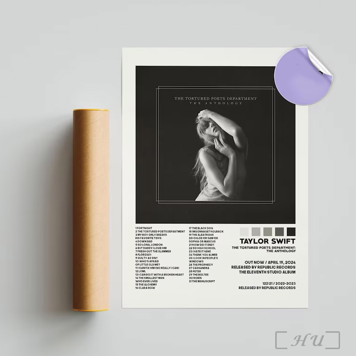 Taylor Swift Posters The Tortured Poets Department The Anthology Poster Album Cover Poster