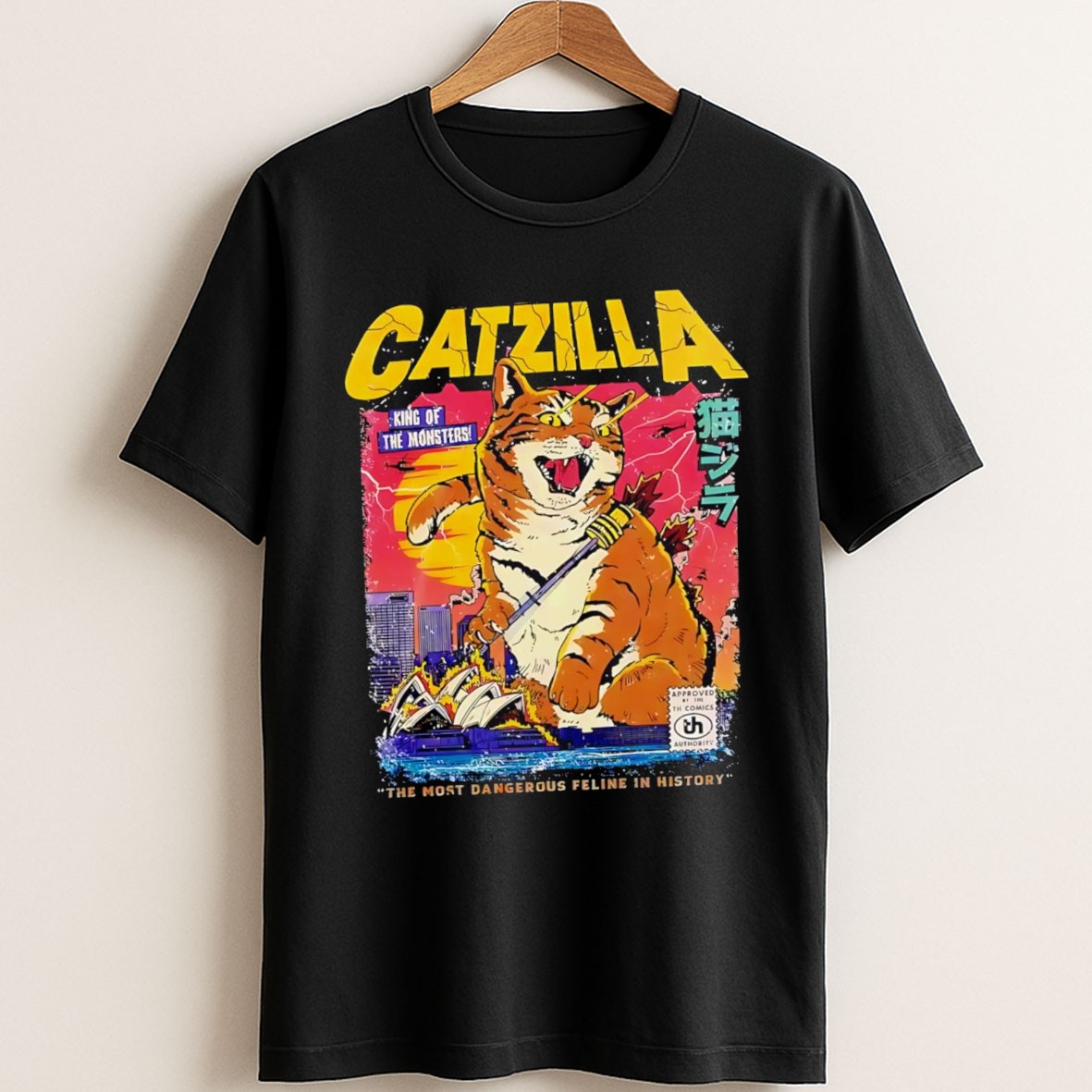 Catzilla King Of The Monsters The Most Dangerous Feline In History Long Sleeve T Shirt