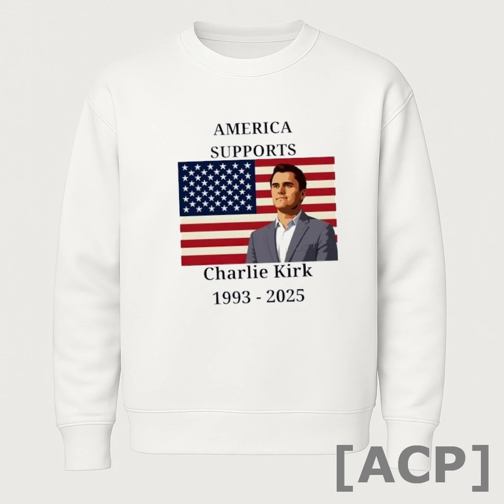 Official America Support Charlie Kirk Rip 1993 2025 Us Flag T Shirt Sweater