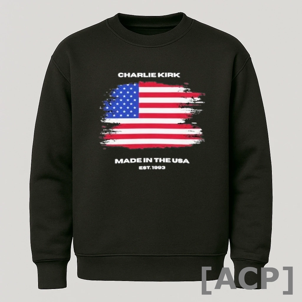Official Charlie Kirk Made In The Usa Est 1993 Shirts Men T Shirt Sweater