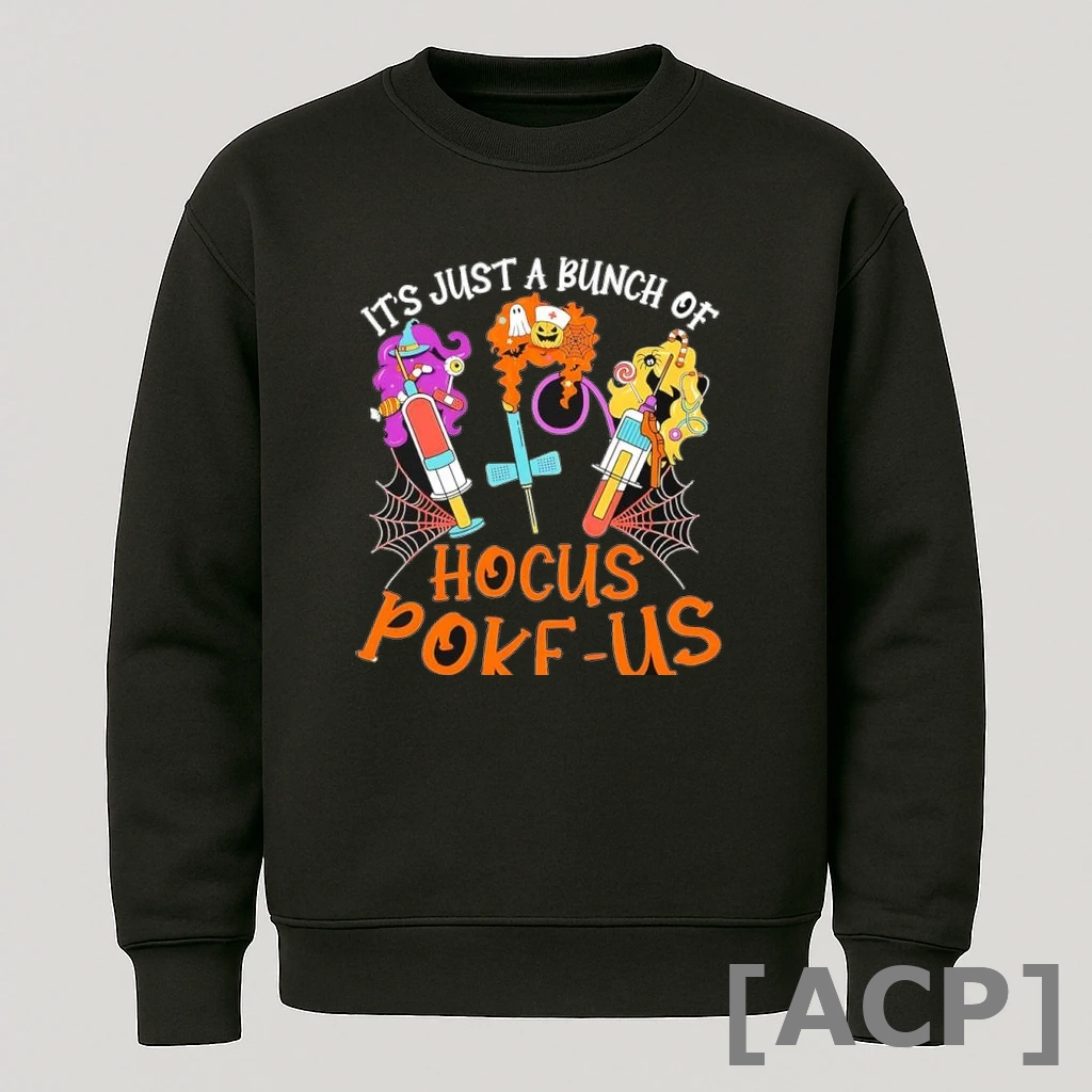 Official Halloween Its Just A Bunch Of Hocus Poke Us T Shirt Sweater