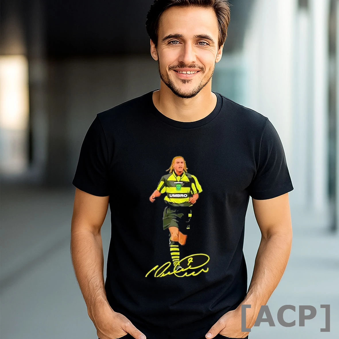 Official Henrik Larsson Celtic Fc Umbro Signature T Shirt Sweater