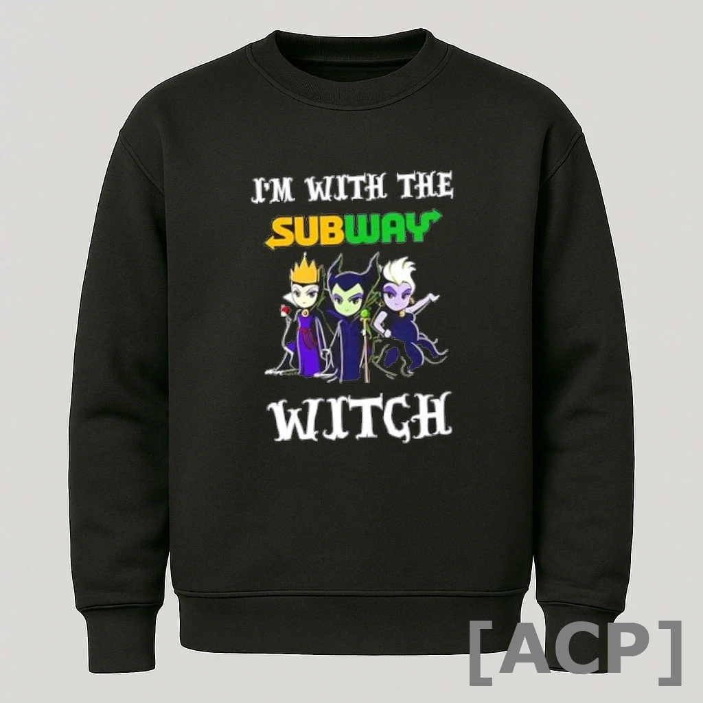 Official Im With The Subway Witch Villains Halloween T Shirt Sweater