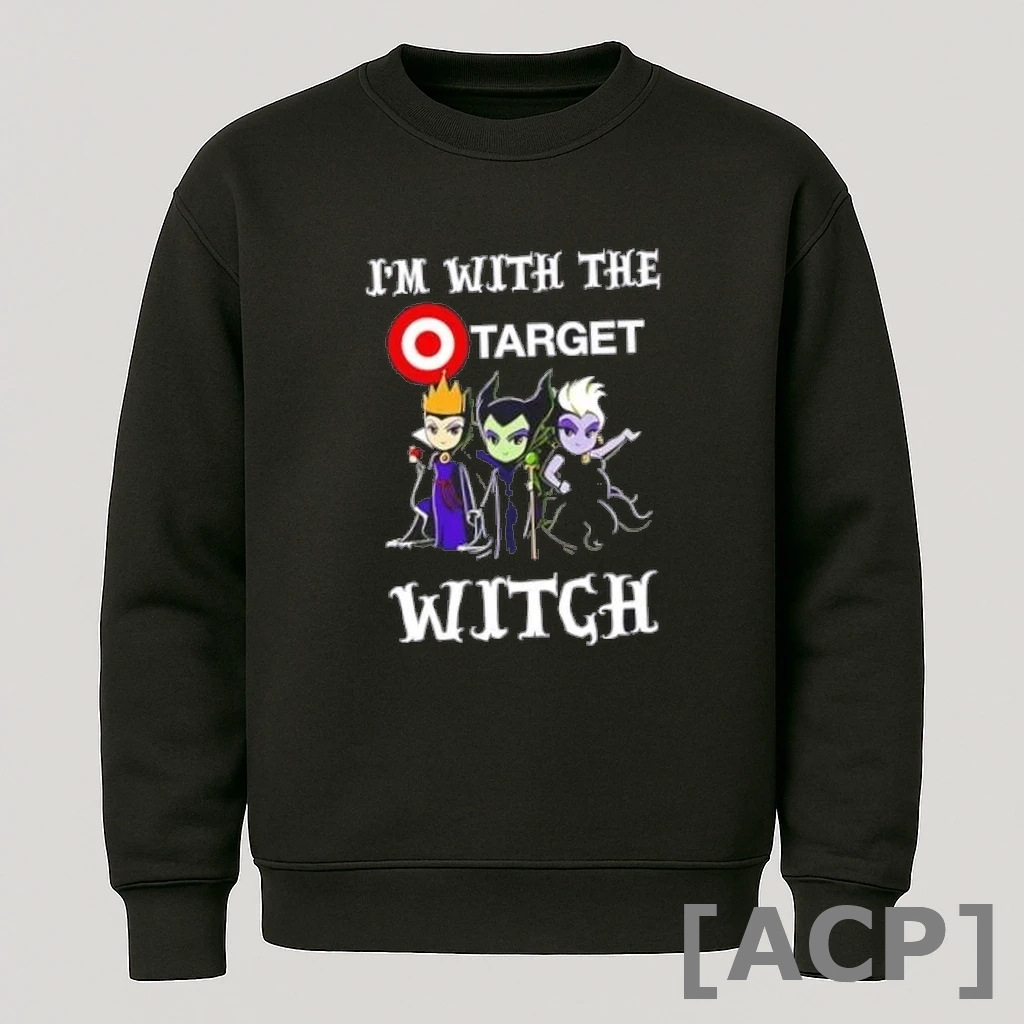 Official Im With The Target Witch Villains Halloween T Shirt Sweater