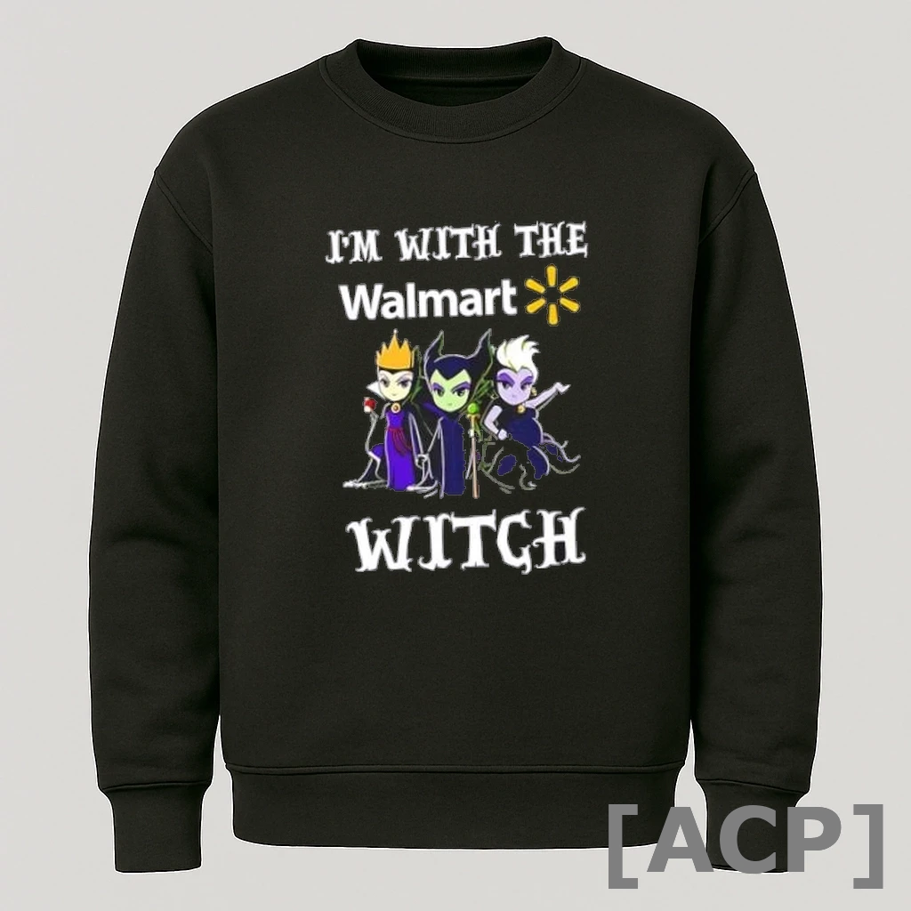 Official Im With The Walmart Witch Villains Halloween T Shirt Sweater