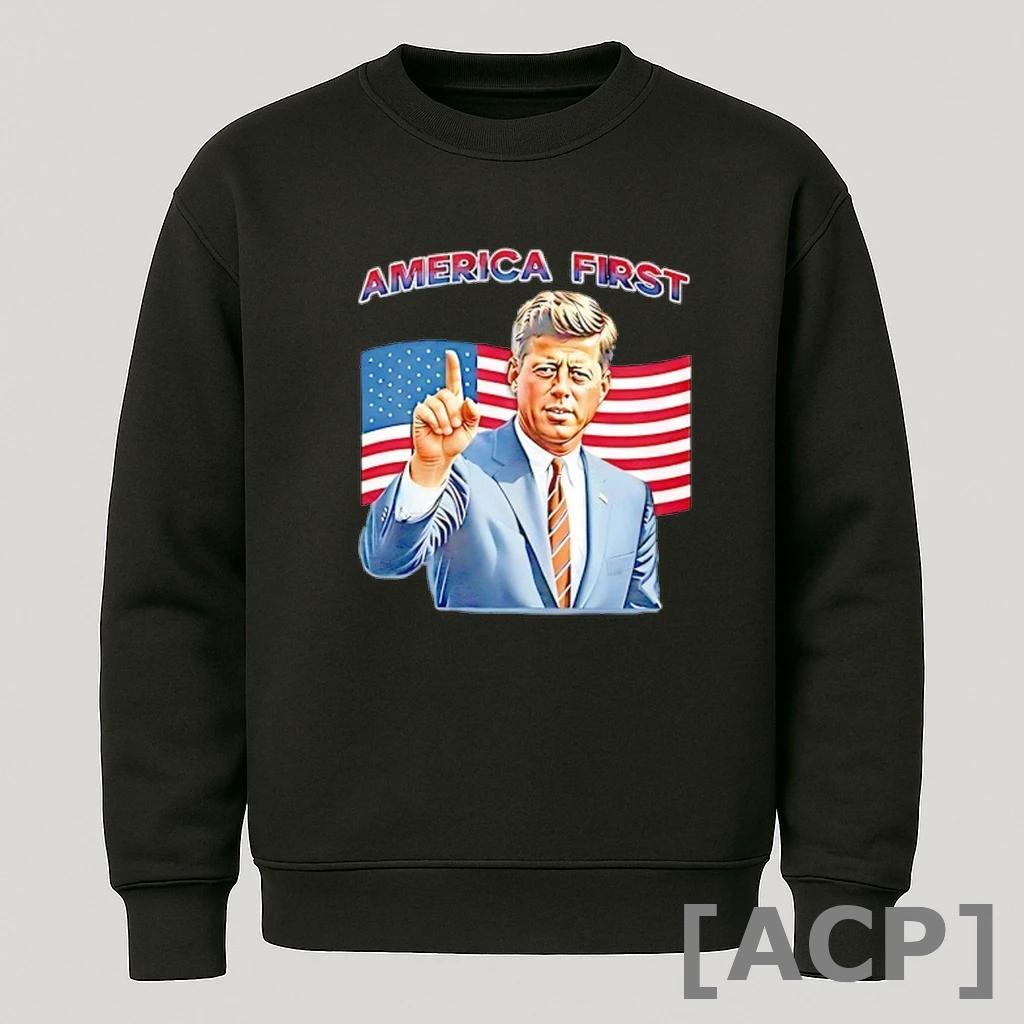 Official John F Kennedy America First Usa Flag T Shirt Sweater
