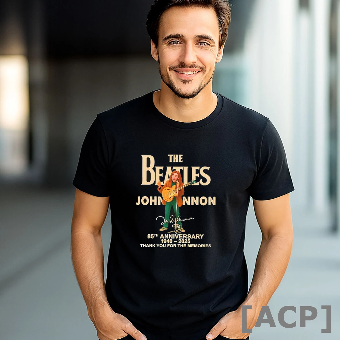 Official John Lennon The Beatles 85th Anniversary 1940 2025 Thank You For The Memories Signature T Shirt Sweater