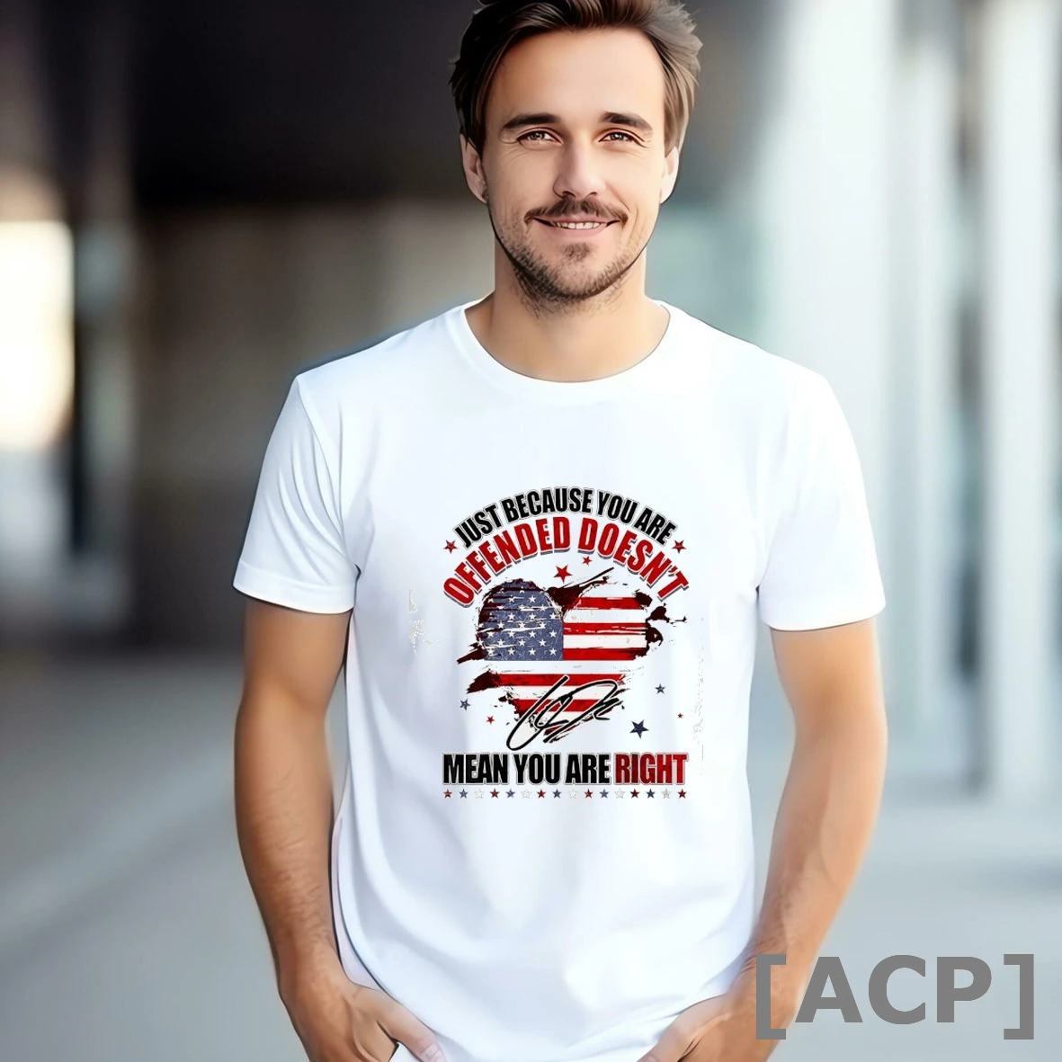 Official Just Because You Are Offended Doesnt Mean Youre Right Charlie Kirk Signature T Shirt Sweater