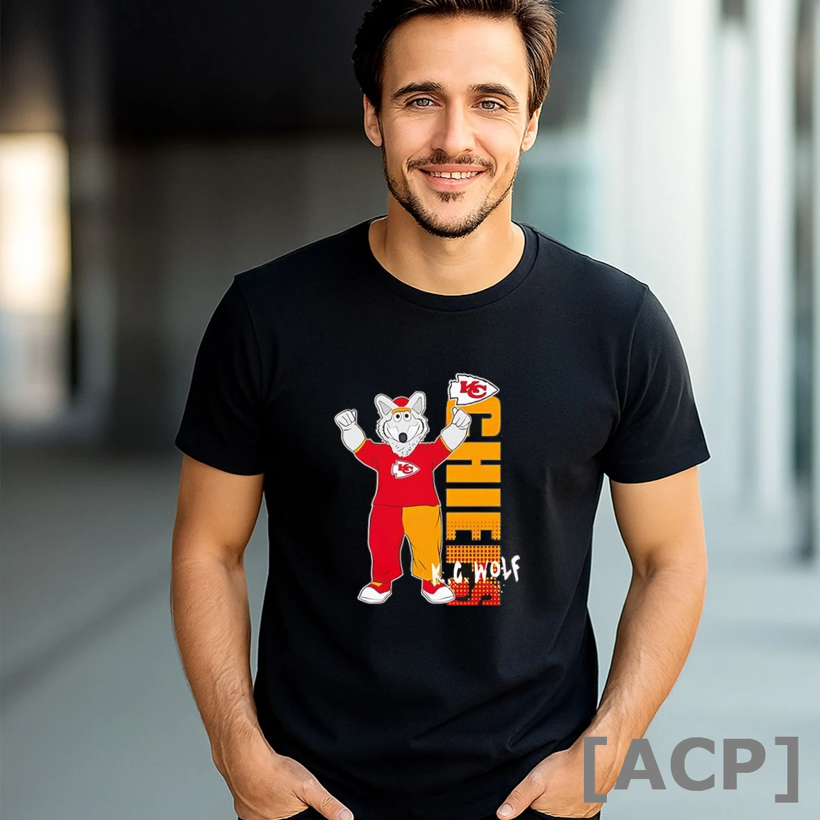 Official K C Wolf Kansas City Chiefs Mascot T Shirt Sweater