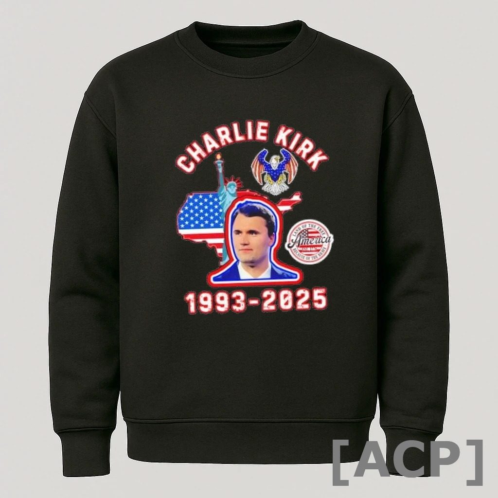 Official Liberty Of Statue Rest In Peace Charlie Kirk In Peace American Flag T Shirt Sweater