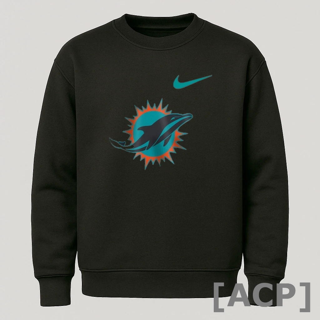 Official Miami Dolphins Nike 2025 Rivalries Logo T Shirt Sweater