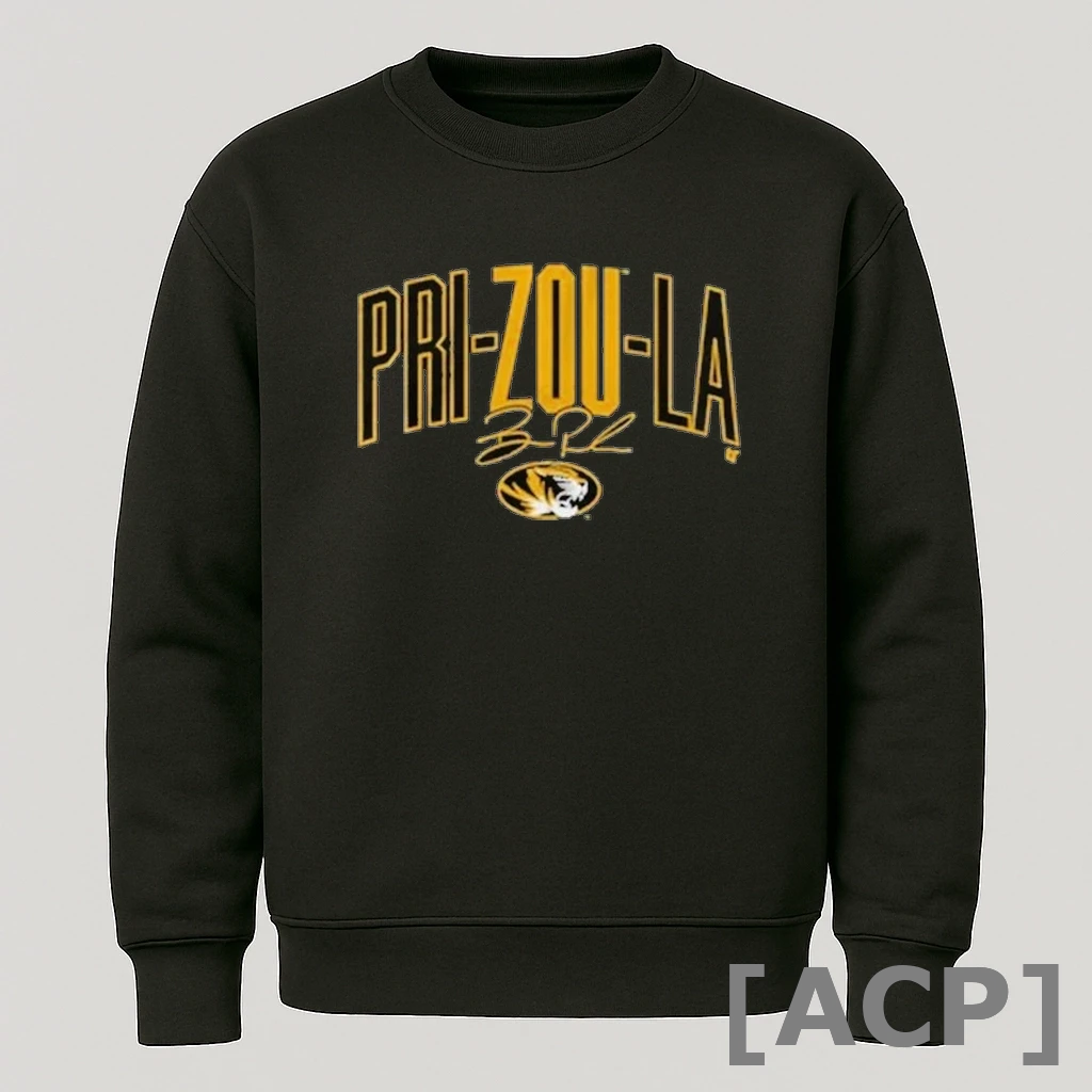 Official Missouri Football Beau Pribula Pri Zou La Shirts Men T Shirt Sweater