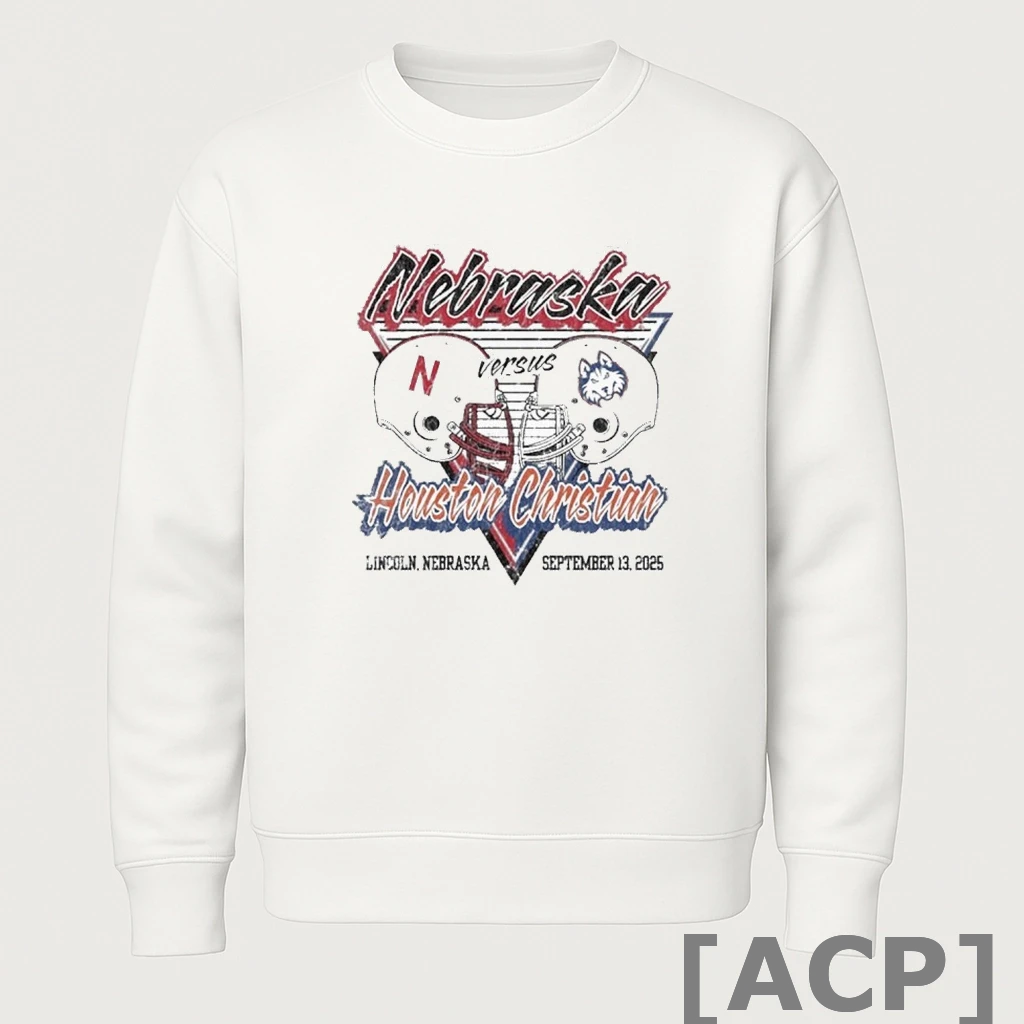 Official Nebraska Cornhuskers Vs Houston Christian 2025 Gameday Football T Shirt Sweater