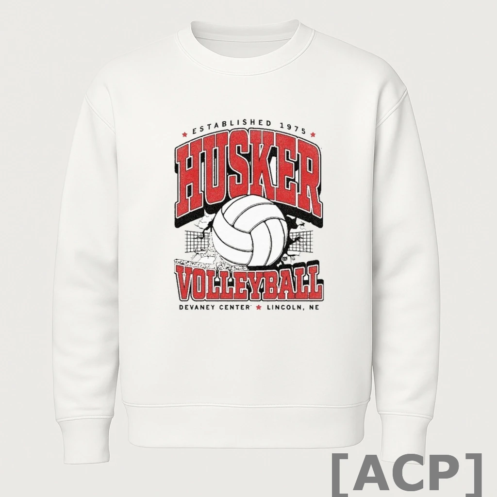 Official Nebraska Husker Volleyball Max Collegiate T Shirt Sweater
