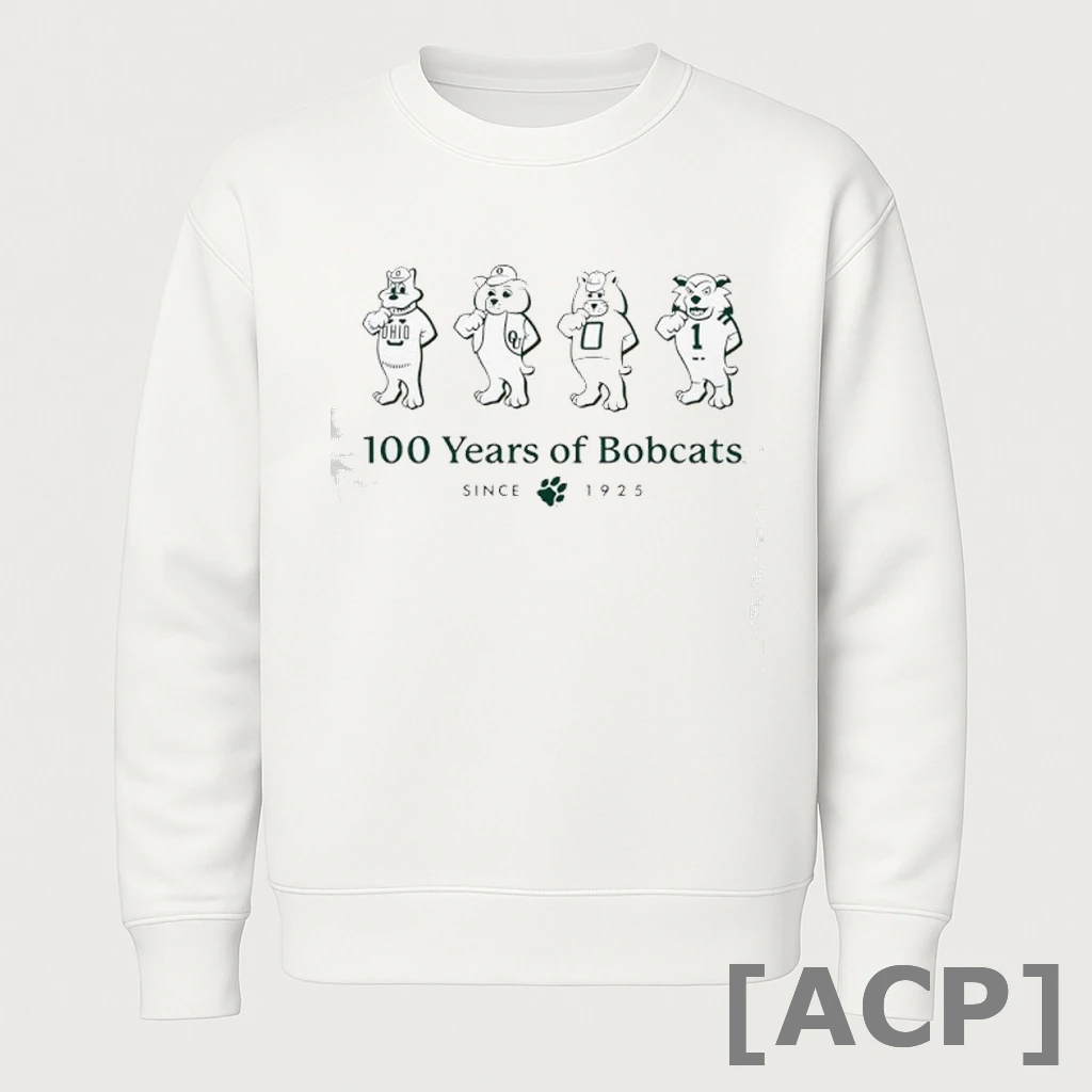 Official Ohio 100 Years Of Bobcats Since 1925 T Shirt Sweater