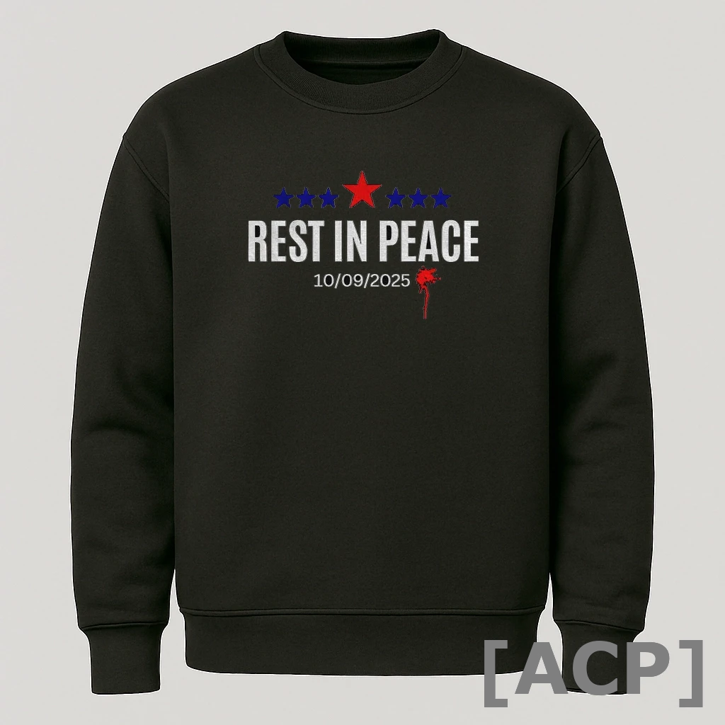 Official Rest In Peace Png American Patriot In Memory Of Charlie Kirk T Shirt Sweater