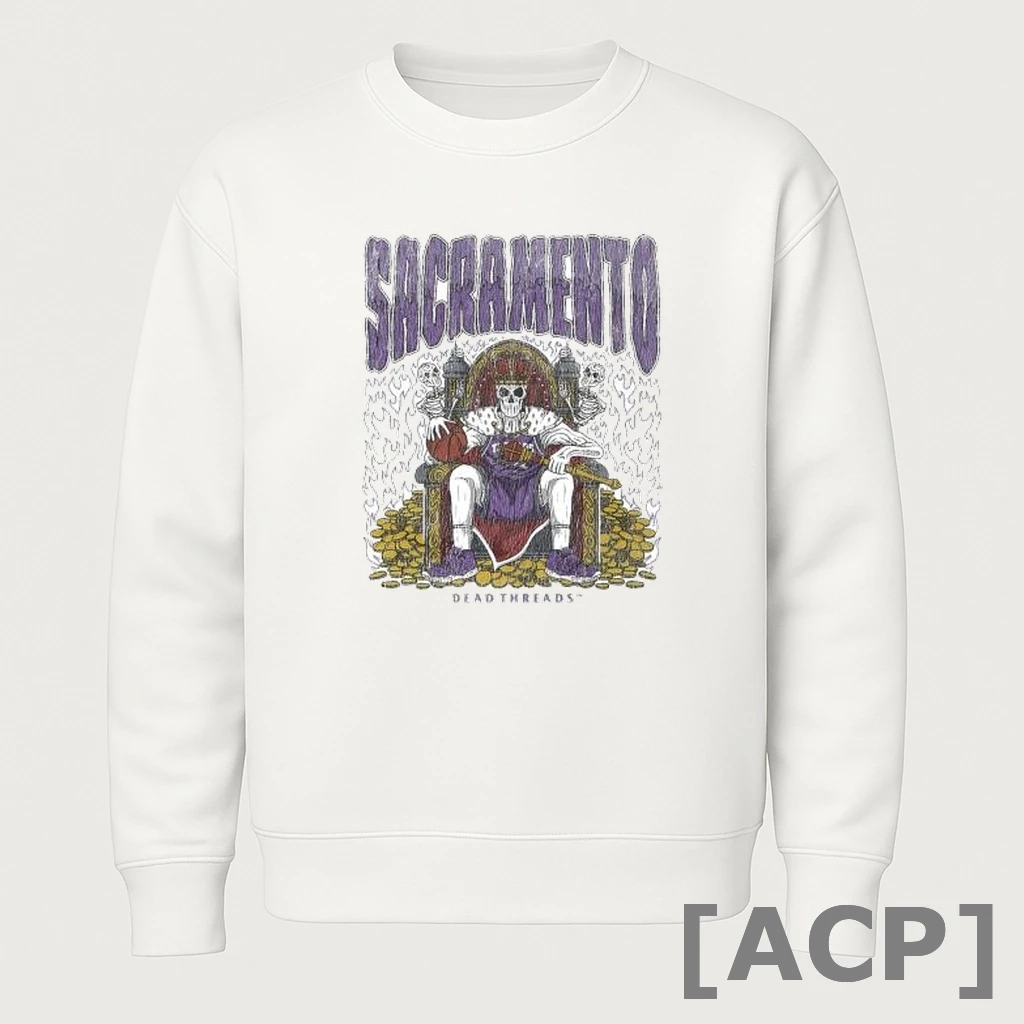 Official Sacramento Kings Basketball Dt Skeleton T Shirt Sweater