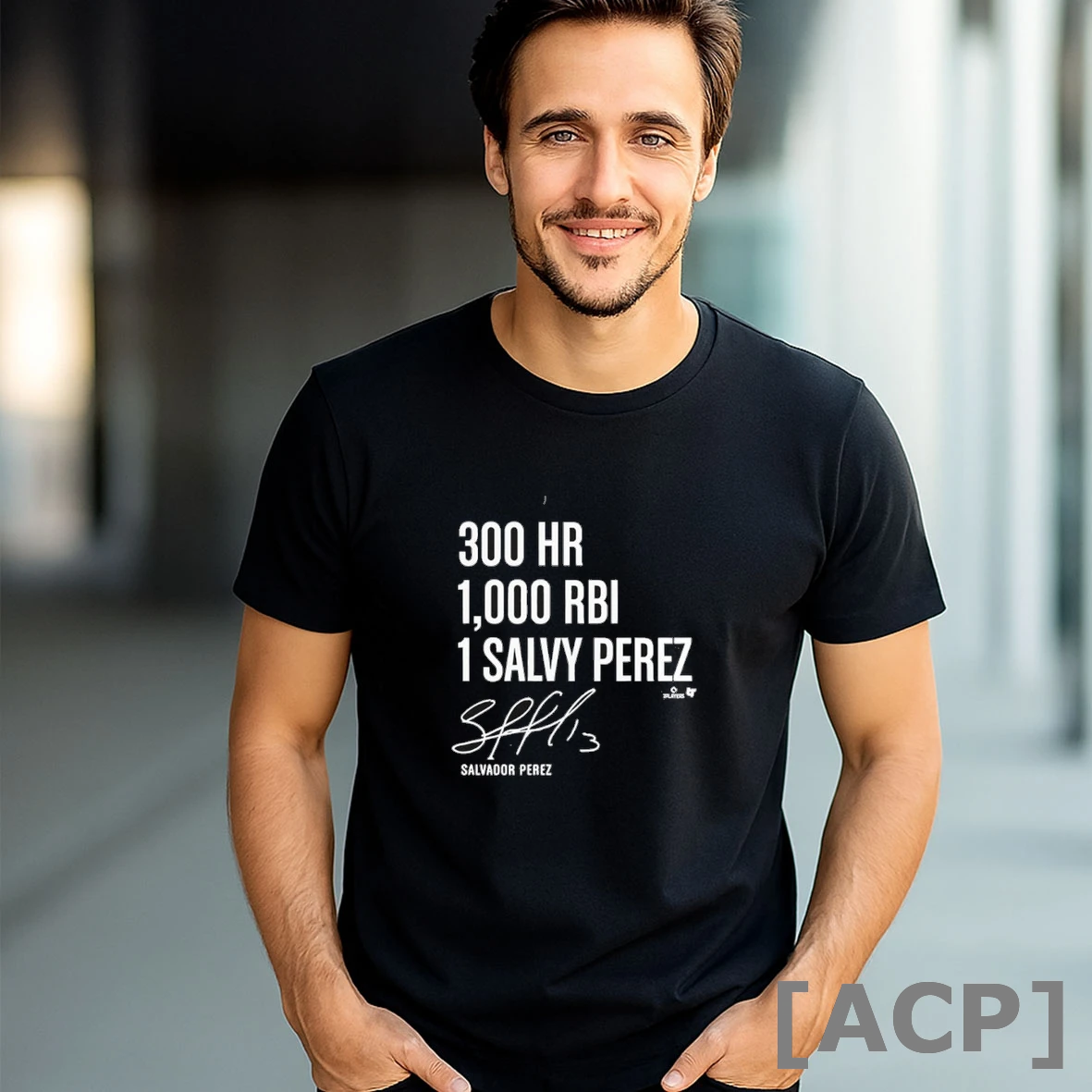 Official Salvador Perez 300 Home Runs 1000 Runs Batted In 1 Salvy Perez Signature T Shirt Sweater