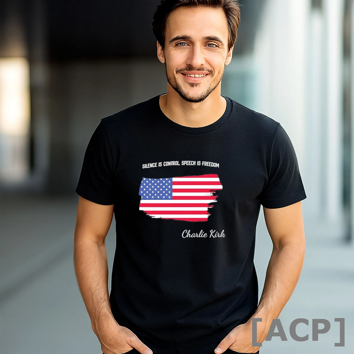 Official Silence Is Control Speech Is Freedom Charlie Kirk American Flag T Shirt Sweater