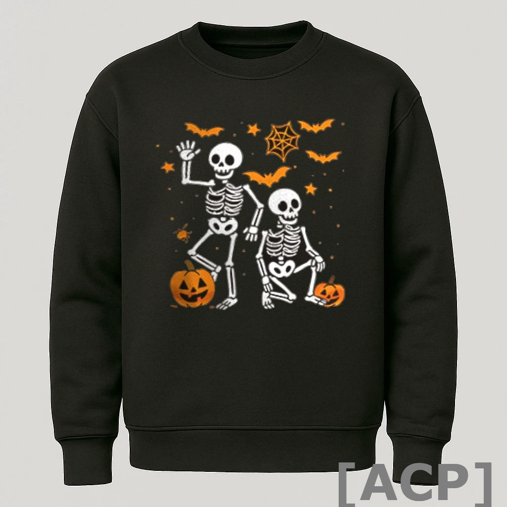Official Skeleton Dance Spooky Season Halloween Long Sleeve T Shirt Sweater