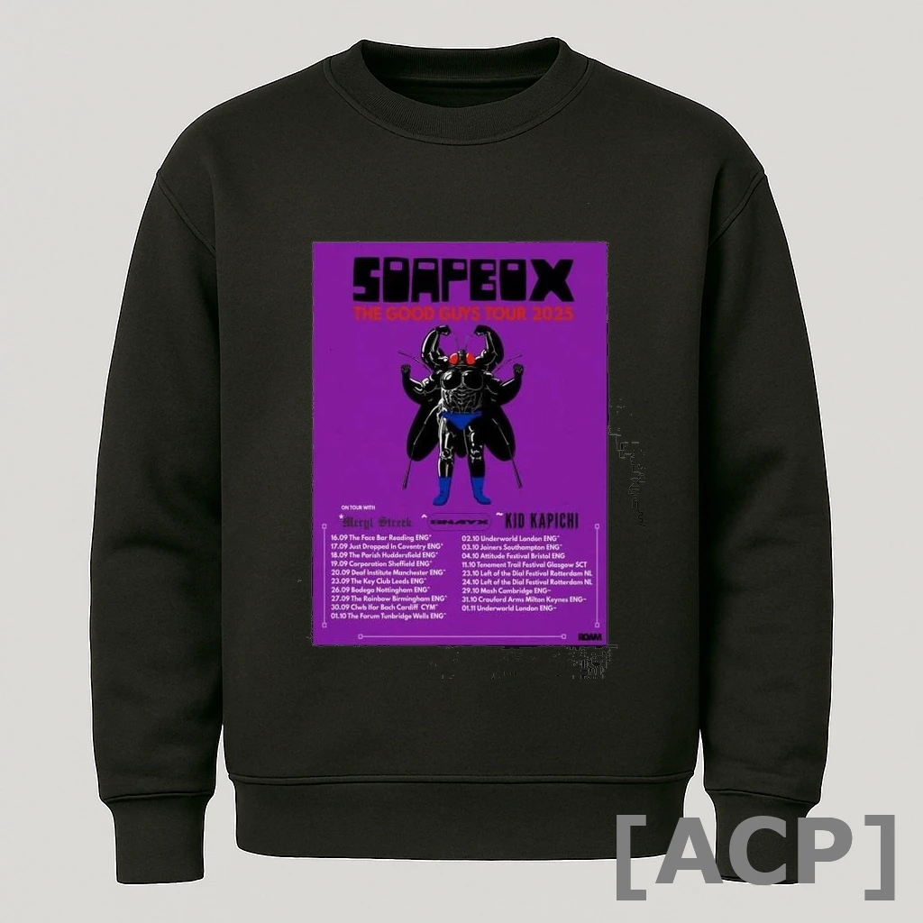 Official Soapbox Uk Eu Tour Dates 2025 T Shirt Sweater
