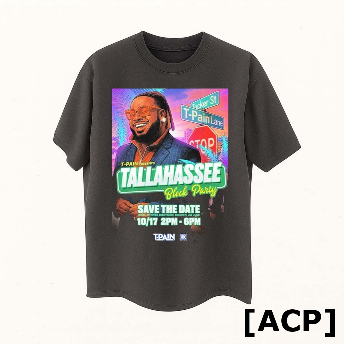 Official T Pain Tallahassee Block Party Save The Date On T Pain Lane On October 17 2025 T Shirt Sweater
