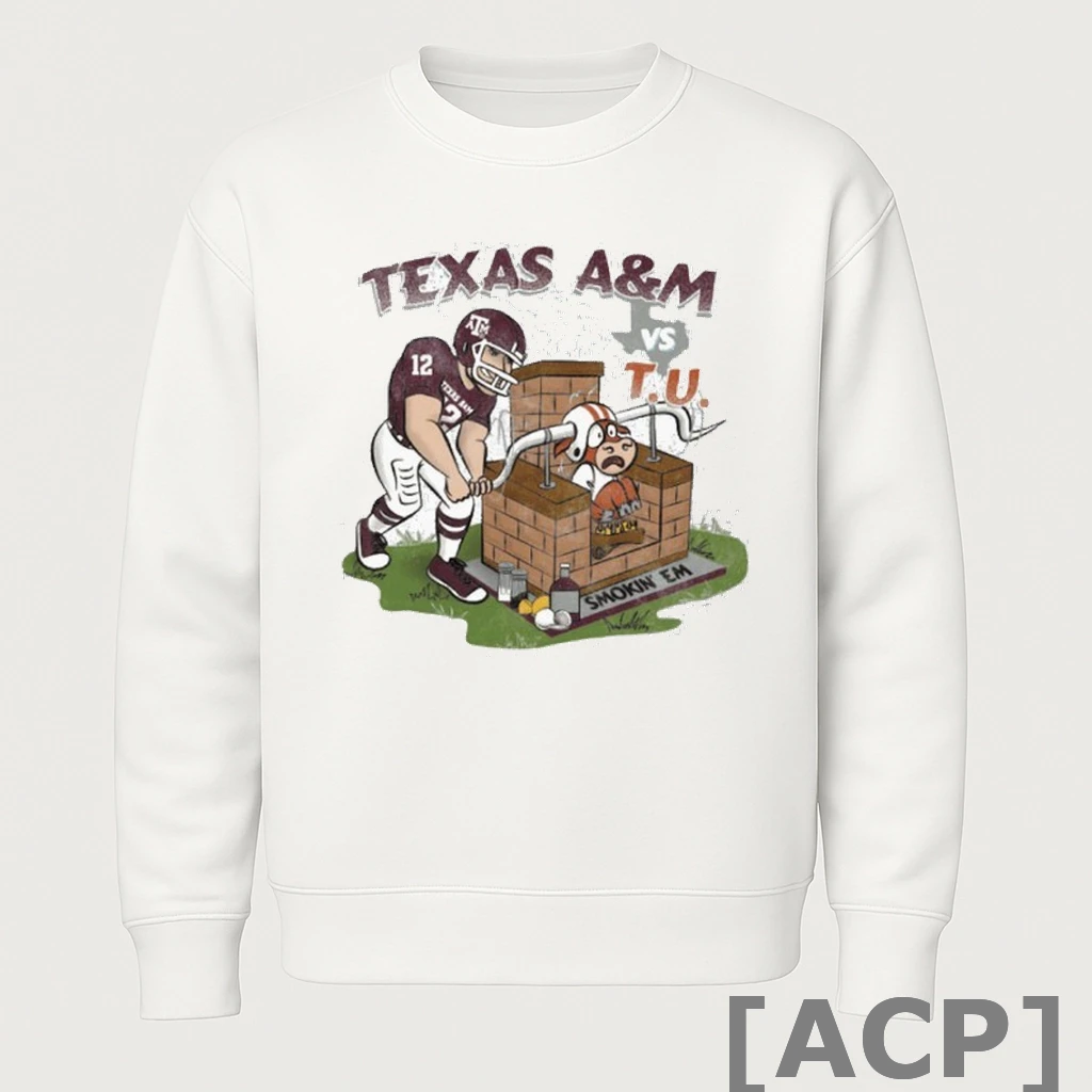 Official Texas Am Aggies Vs Tennessee Volunteers Smokin Em Mascot T Shirt Sweater