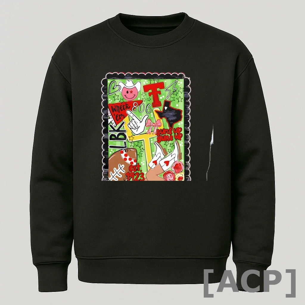 Official Texas Tech Wreck Em Suns Up Guns Up Est 1923 T Shirt Sweater