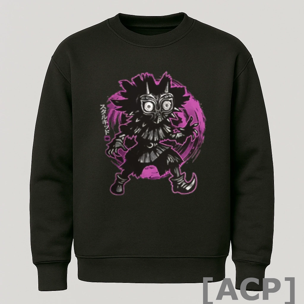 Official The Legend Of Zelda Majoras Cosmic Skull Mask Long Sleeve T Shirt Sweater