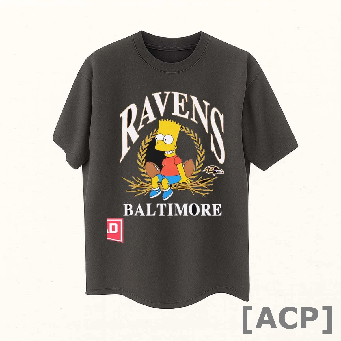 Official The Simpsons Bart X Baltimore Ravens T Shirt Sweater
