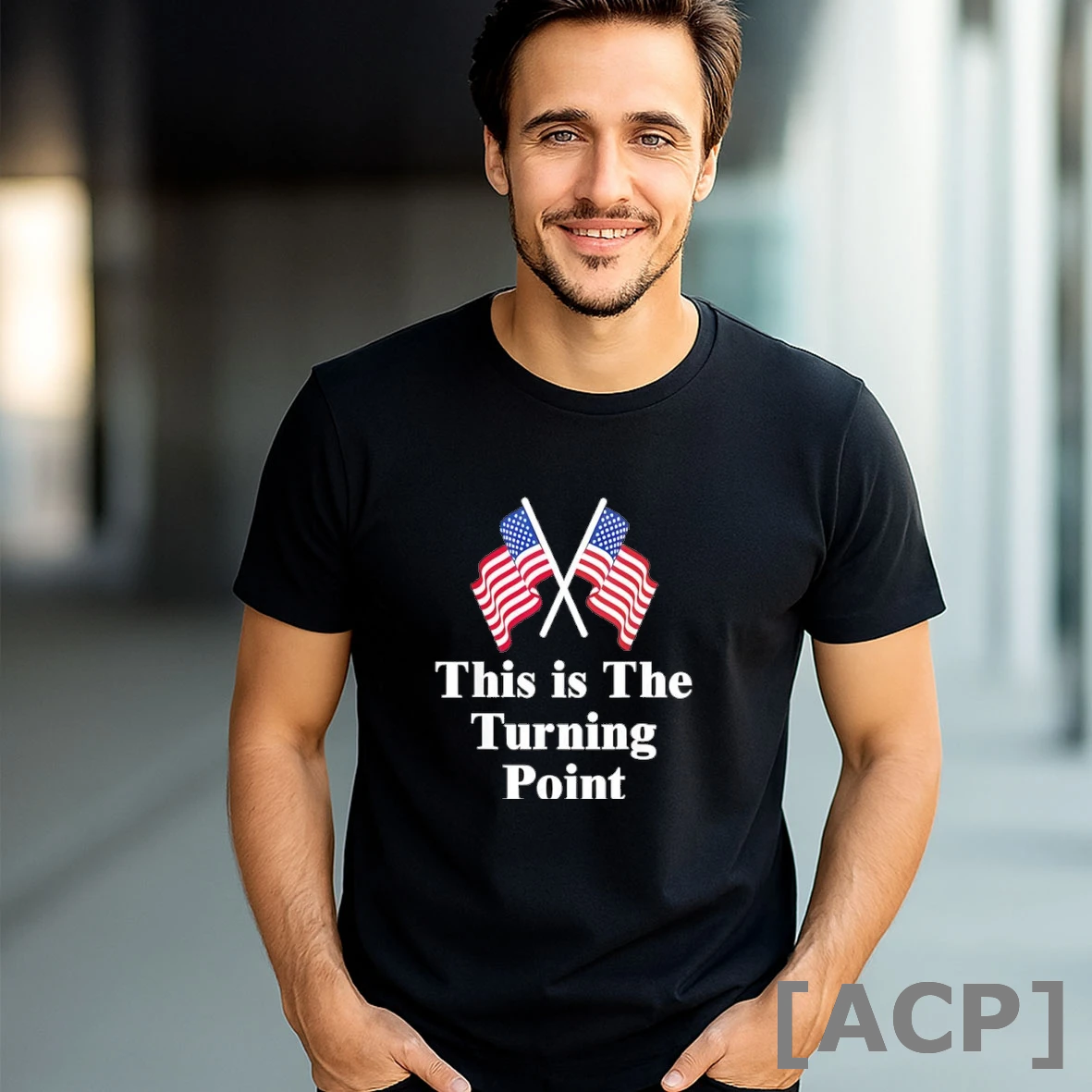 Official This Is The Turning Point American Flag Black T Shirt Sweater