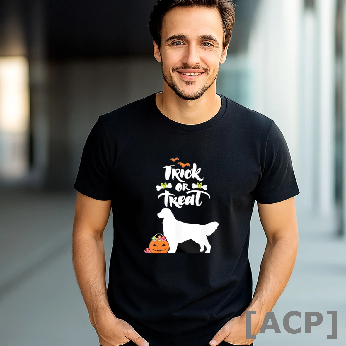 Official Trick Or Treat Golden Retriever Dog Halloween T Shirt Sweater