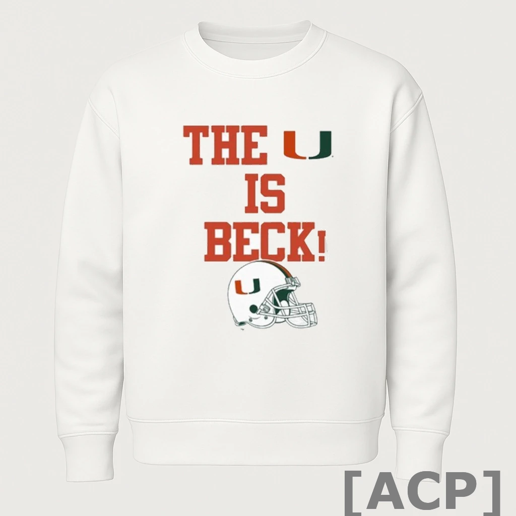 Official U Is Beck Miami Hurricanes Football T Shirt Sweater