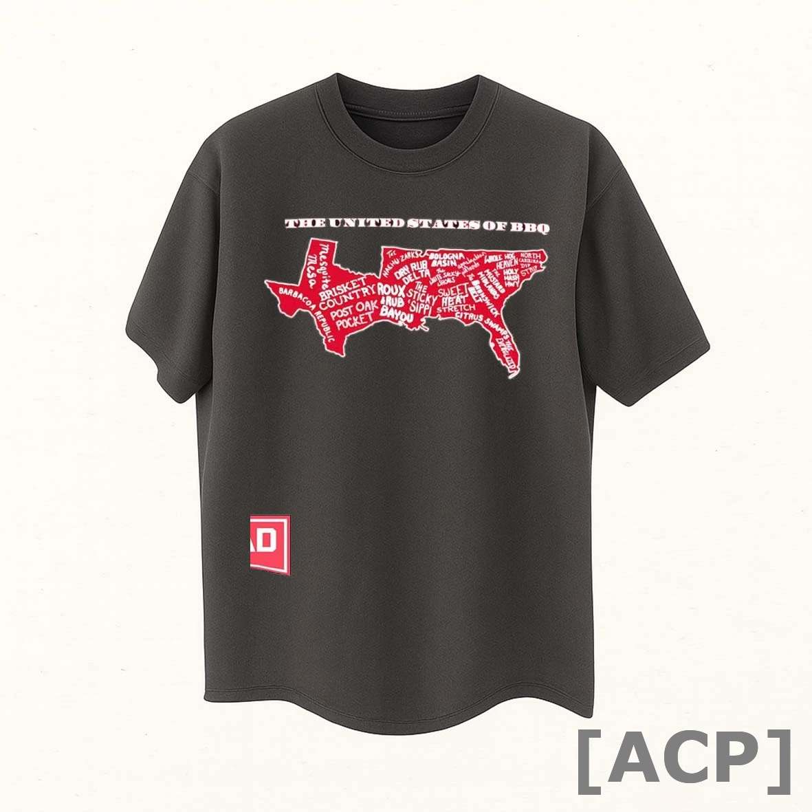 Official United States Of Bbq Map T Shirt Sweater