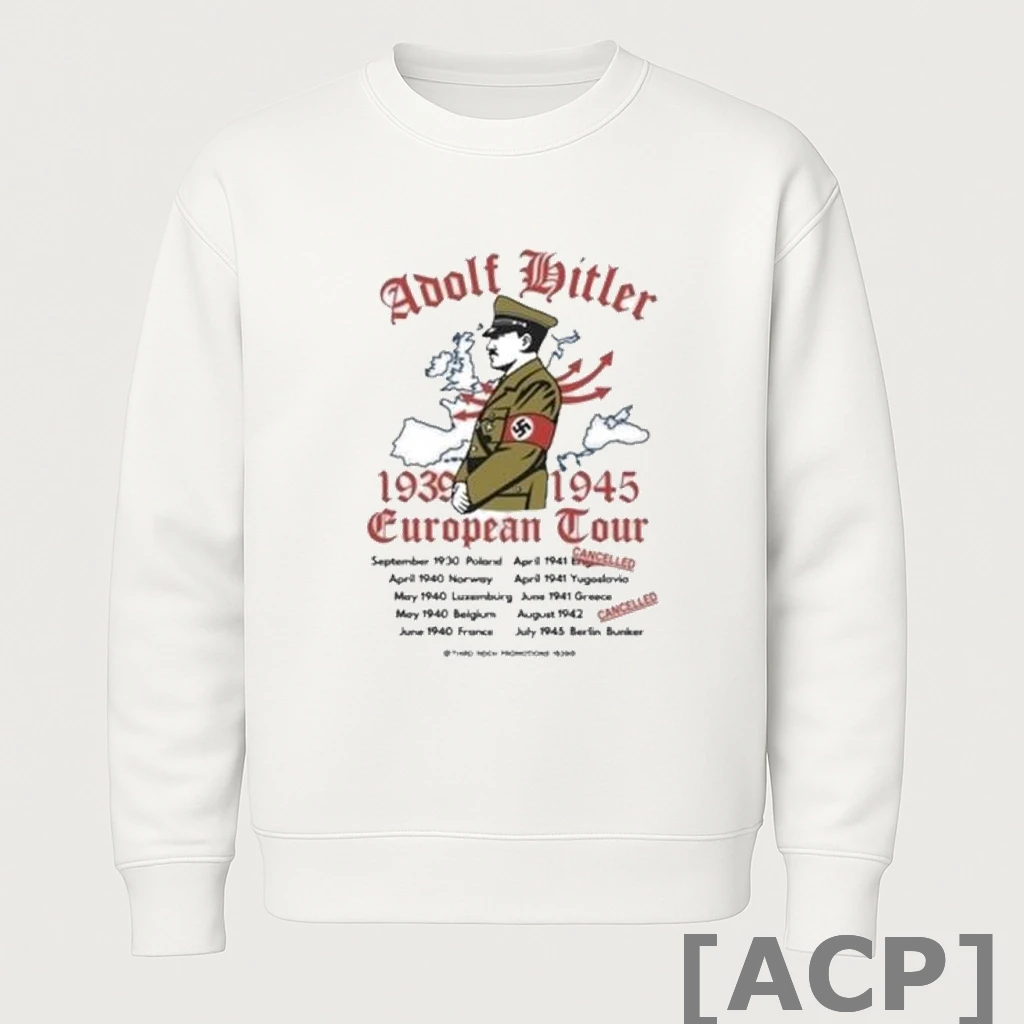 Official Wwii Adolf Hitler European Tour Design 1939 1945 T Shirt Sweater