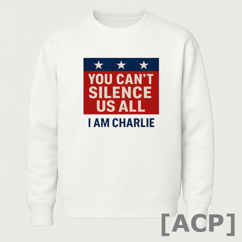 Official You Cant Silence Us All I Am Charlie Ladies T Shirt Sweater