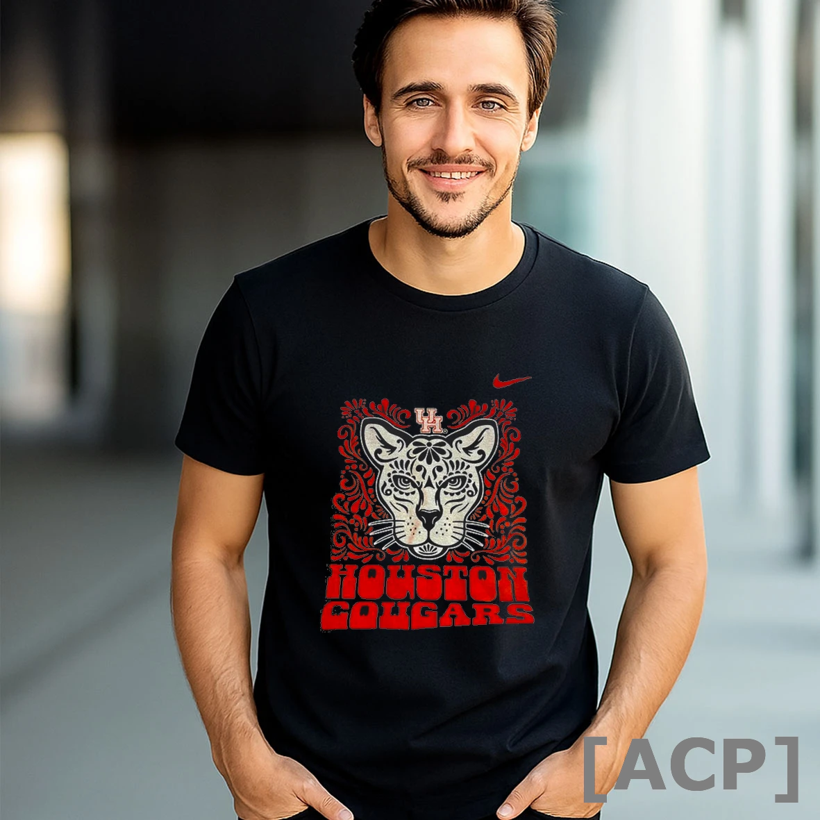 Official Houston Cougars Football Tiger Nike Logo T Shirt Sweater
