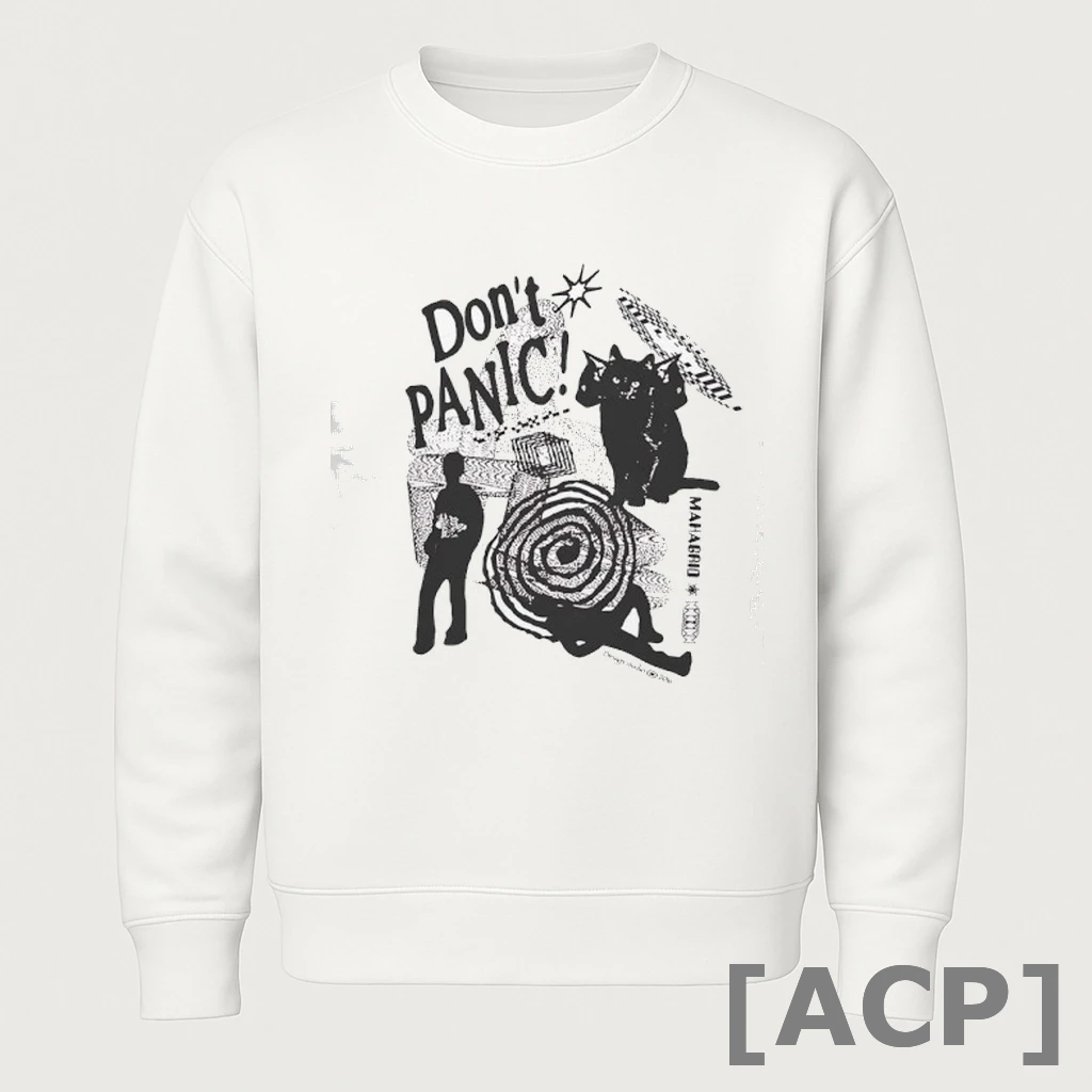 Official O4ws1j6x Dont Panic Pigment T Shirt Sweater