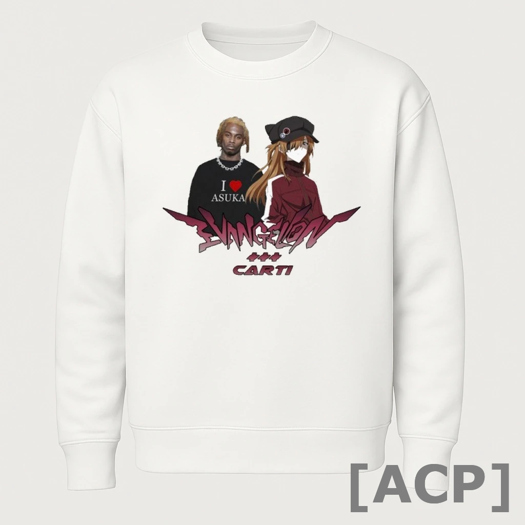 Official Playboi Carti X Asuka Langley Soryu Evangelion T Shirt Sweater