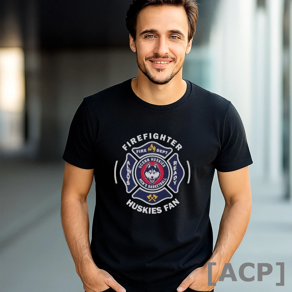 Official Top Uconn Huskies Mens Basketball Firefighter Fire Dept Always Ready T Shirt Sweater