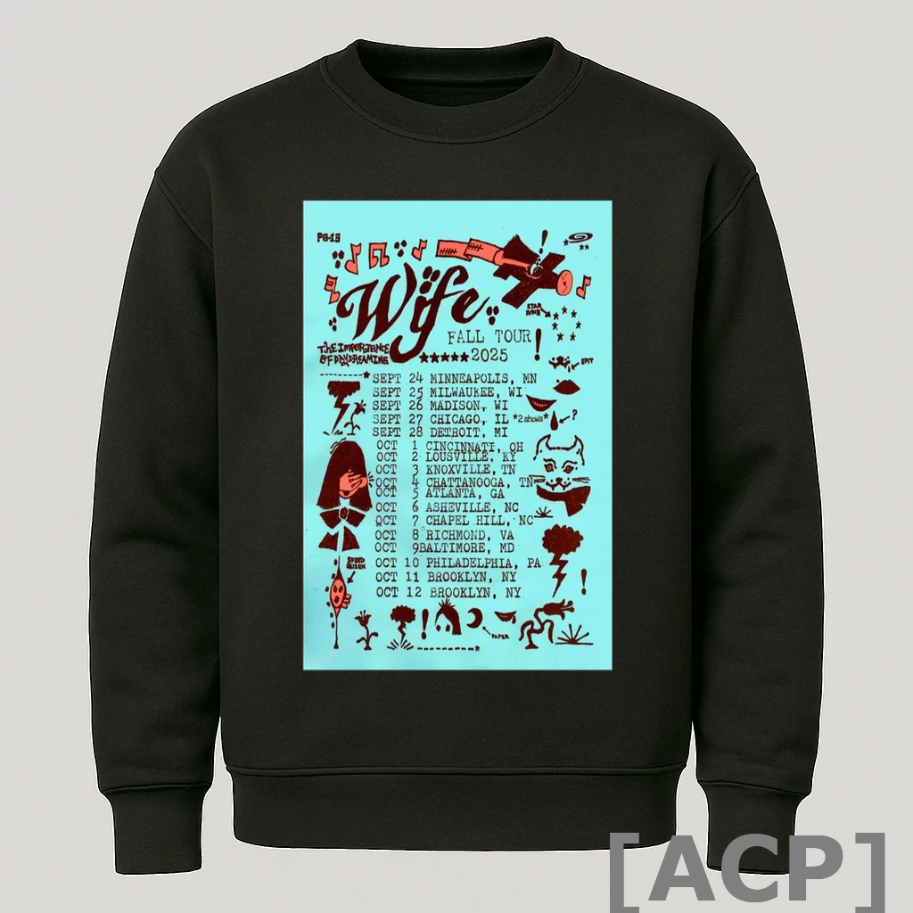 Official Wiife Fall Tour 2025 T Shirt Sweater