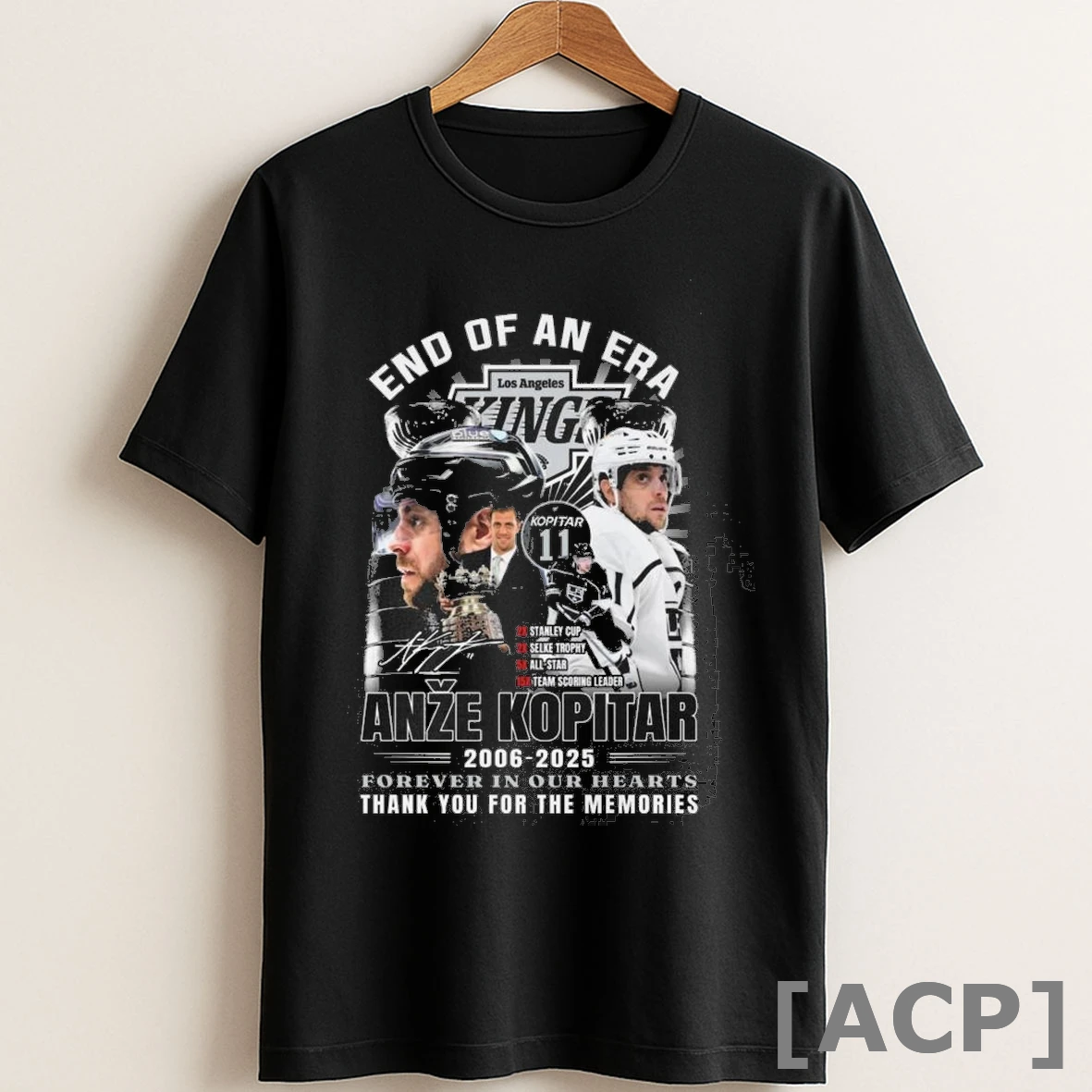 Original End Of An Era Los Angeles Kings Anze Kopitar 2006 2025 Forever In Our Hearts Thank You For The Memories Signature T Shirt Sweater