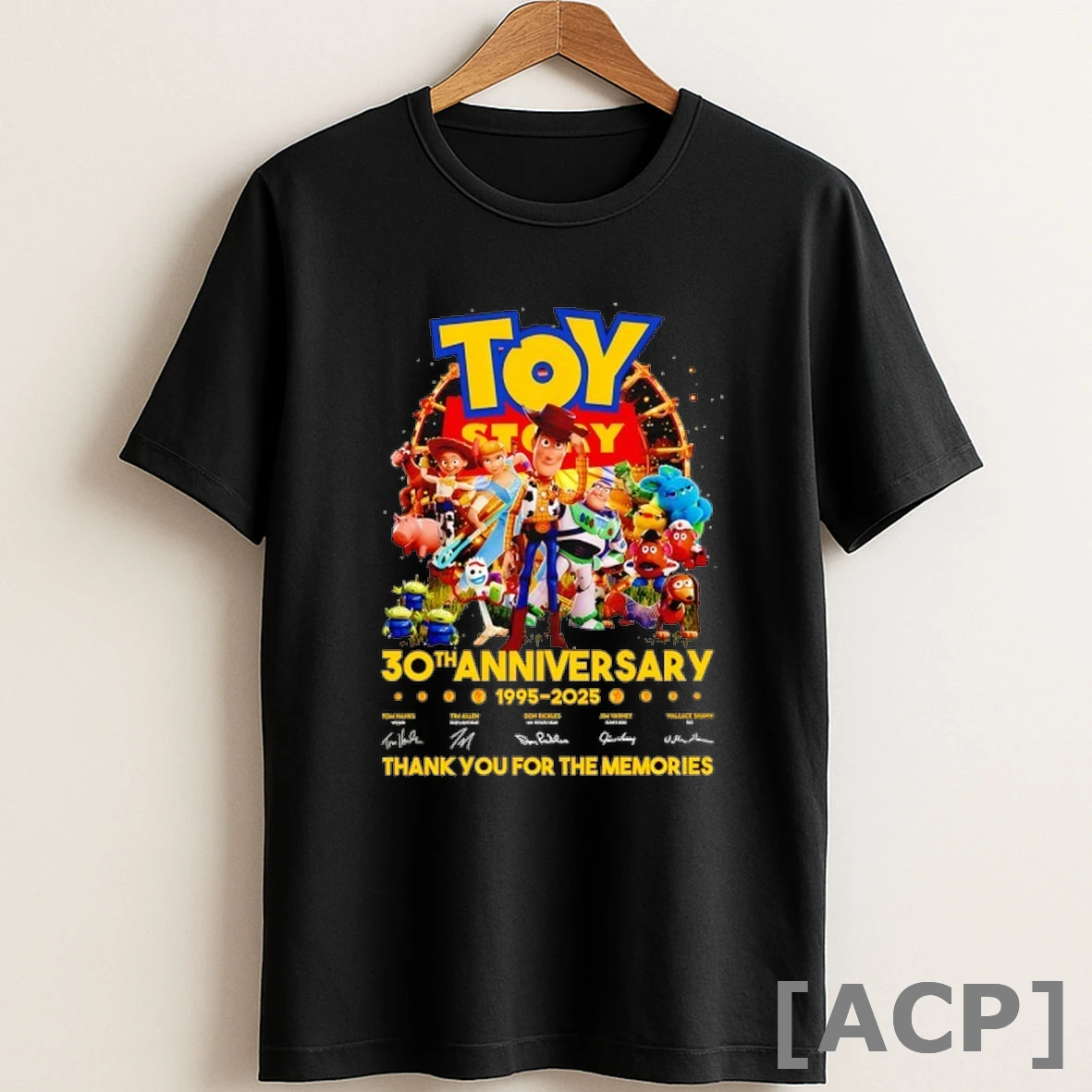 Original Toy Story 30th Anniversary 1995 2025 Thank You For The Memories Signatures T Shirt Sweater