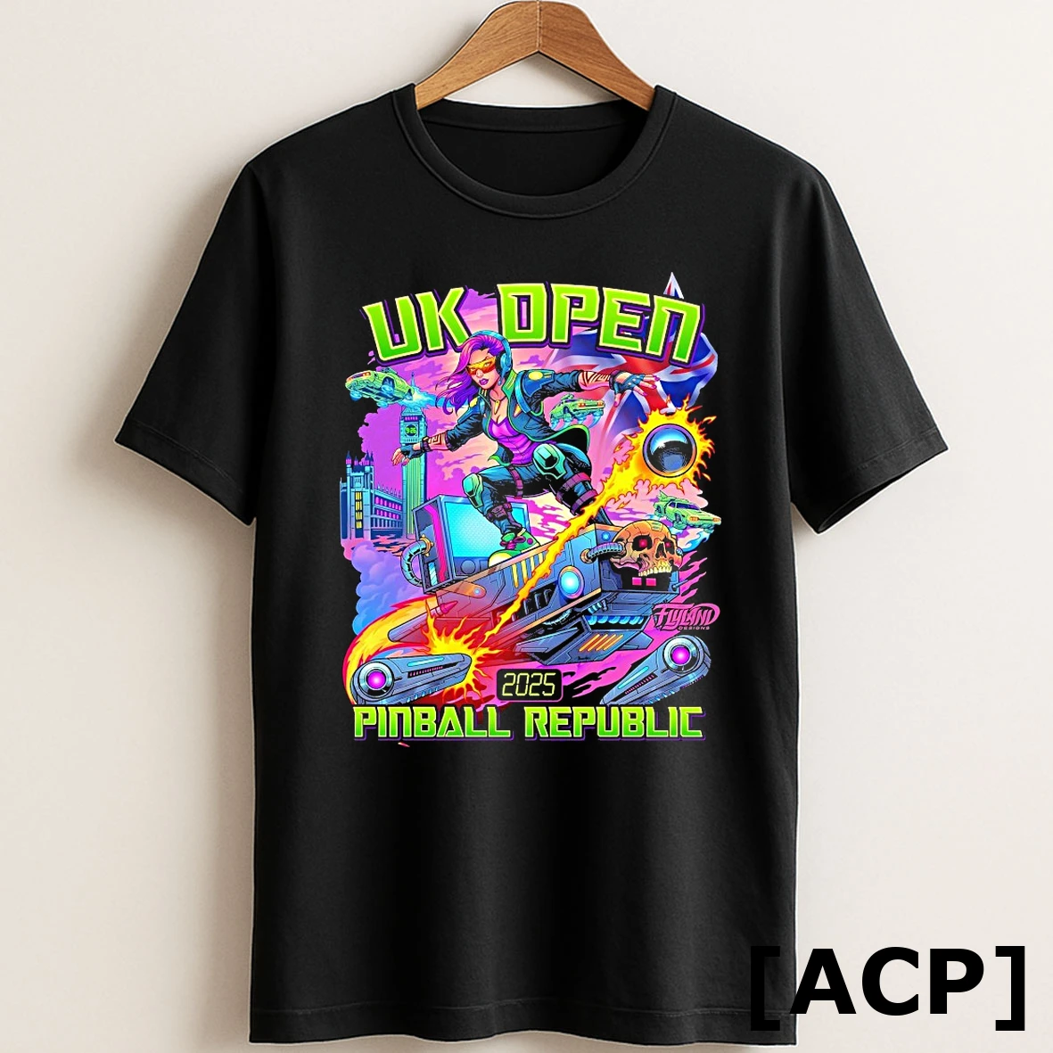 Original Uk Open Pinball Republic 2025 T Shirt Sweater