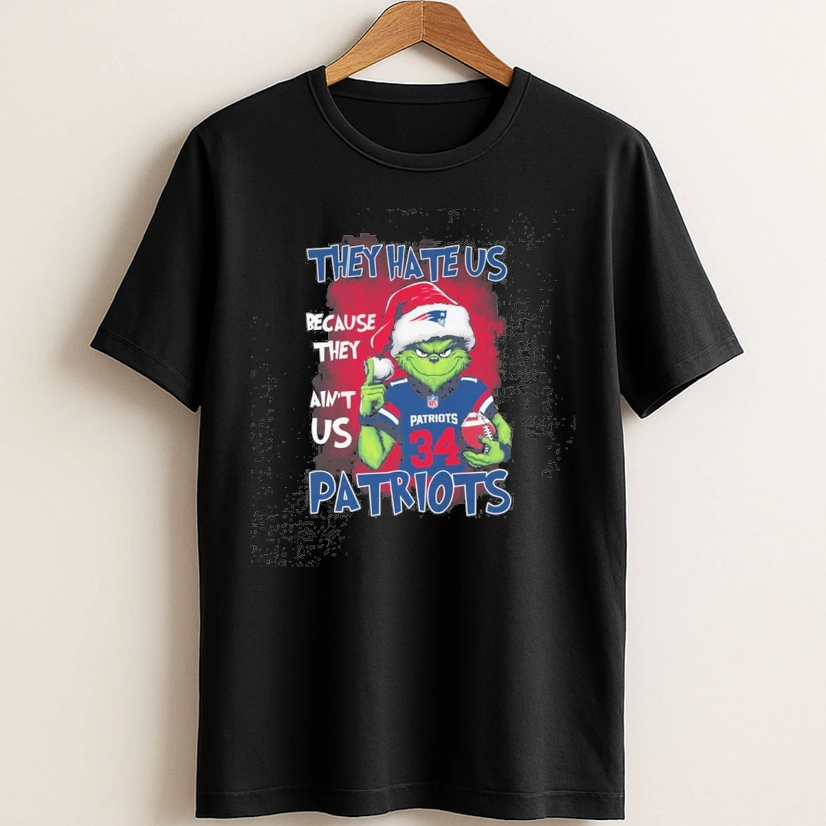 They Hate Us Cause They Aint Us New England Patriots Christmas T Shirt