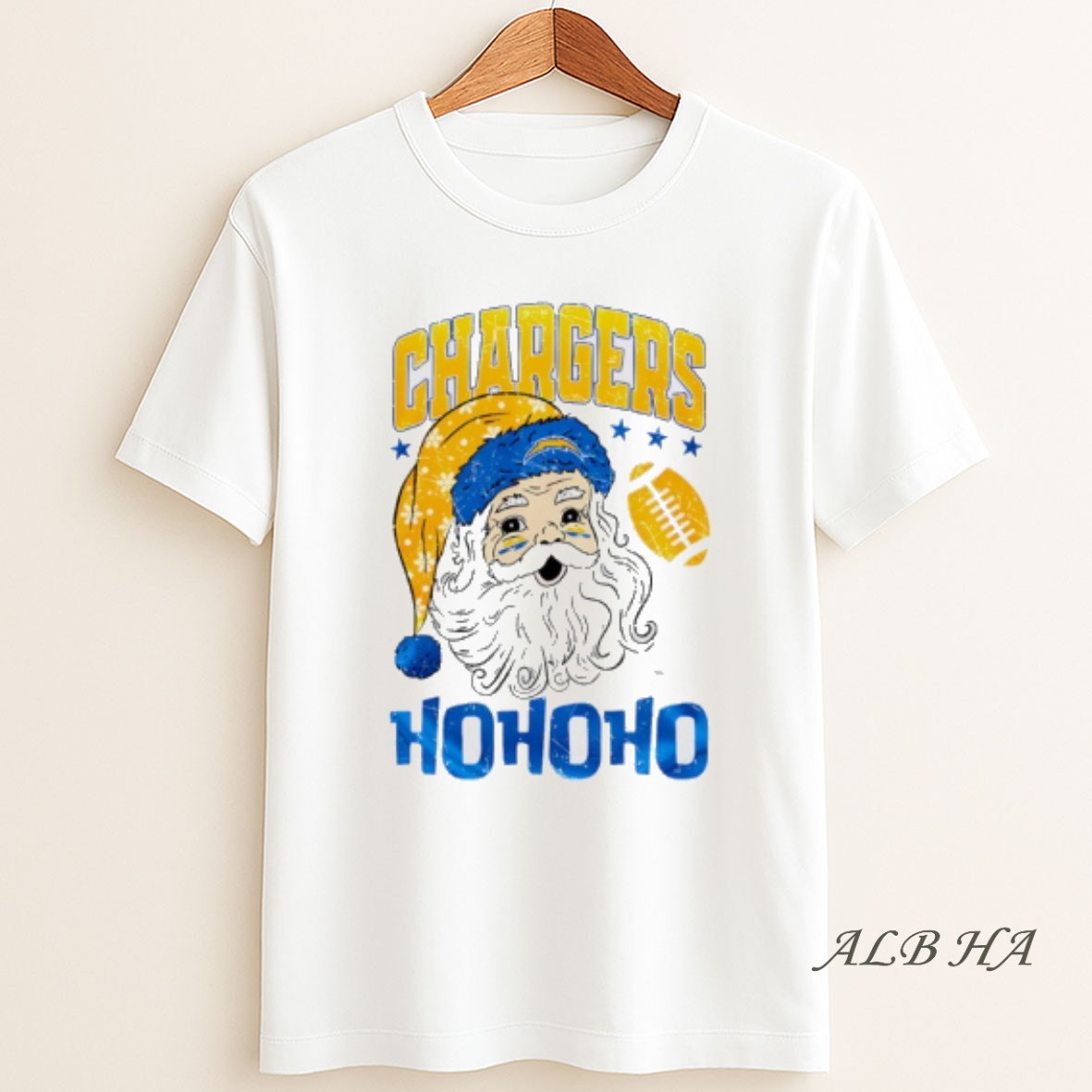 Official Los Angeles Chargers X Santa Claus Nfl Merry Christmas T Shirt