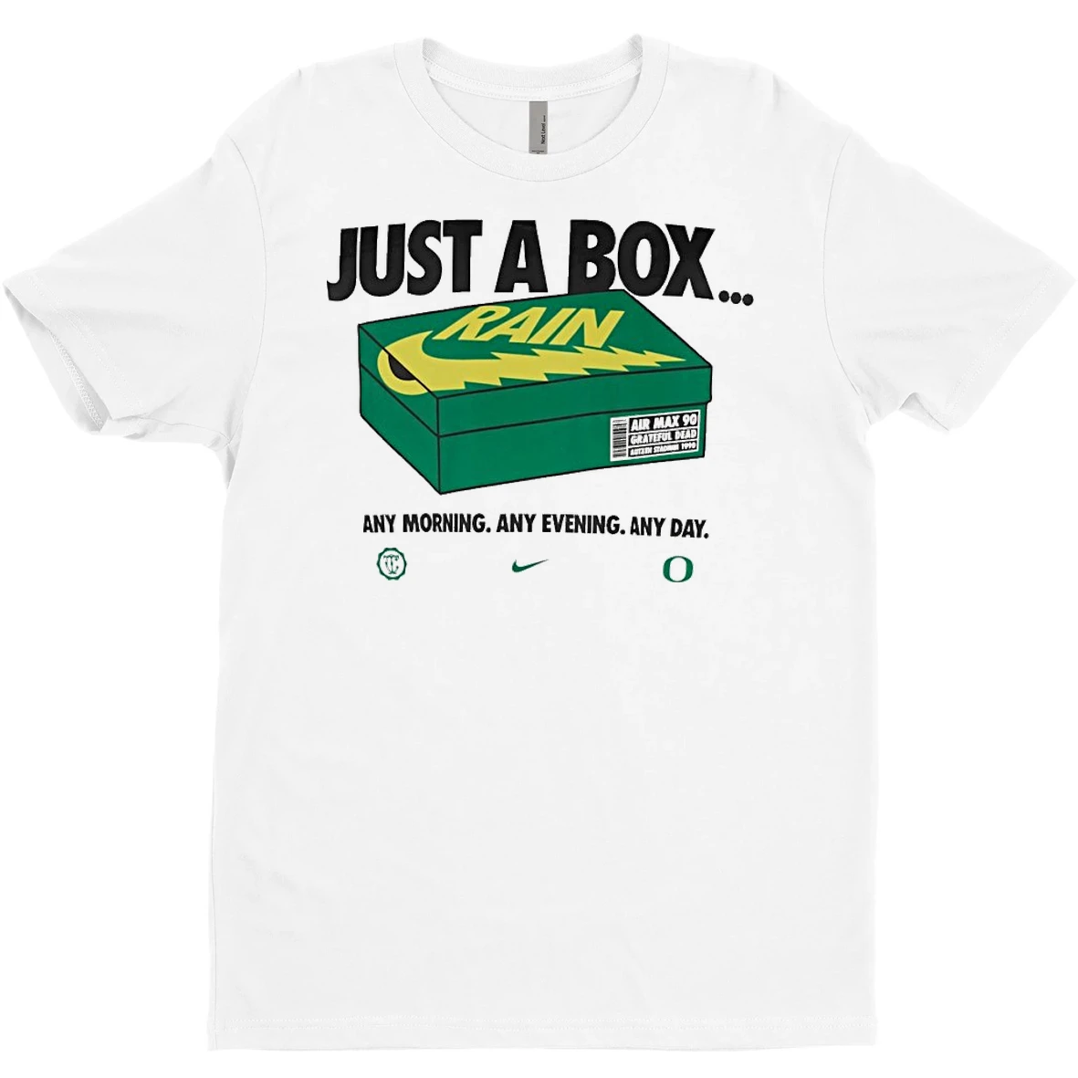 Oregon Ducks Box Of Rain Just A Box Any T Shirt Sweater
