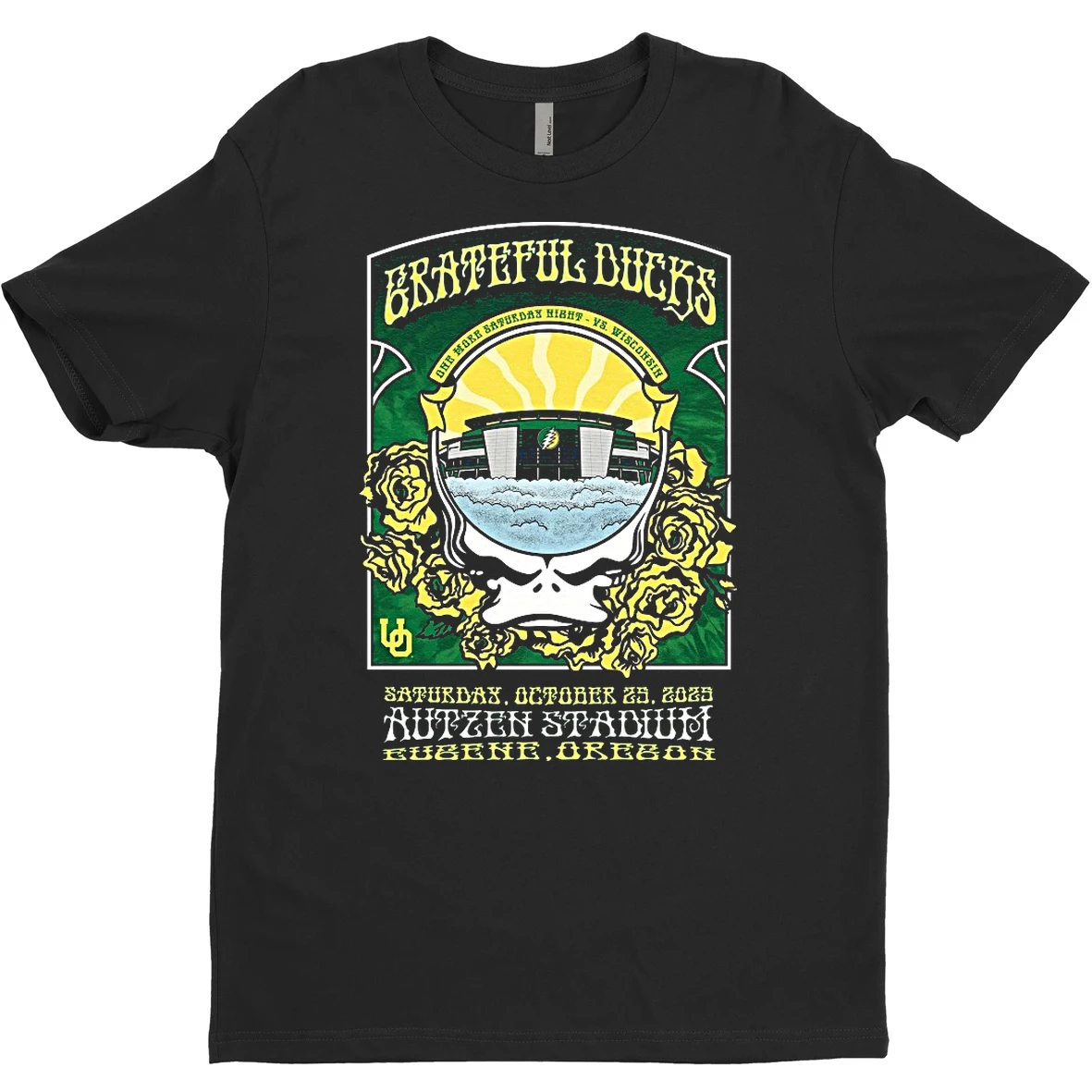 Oregon Ducks X Grateful Dead On October 25 2025 Oregon Ducks Vs Wisconsin Badgers Game At Autzen Stadium T Shirt Sweater