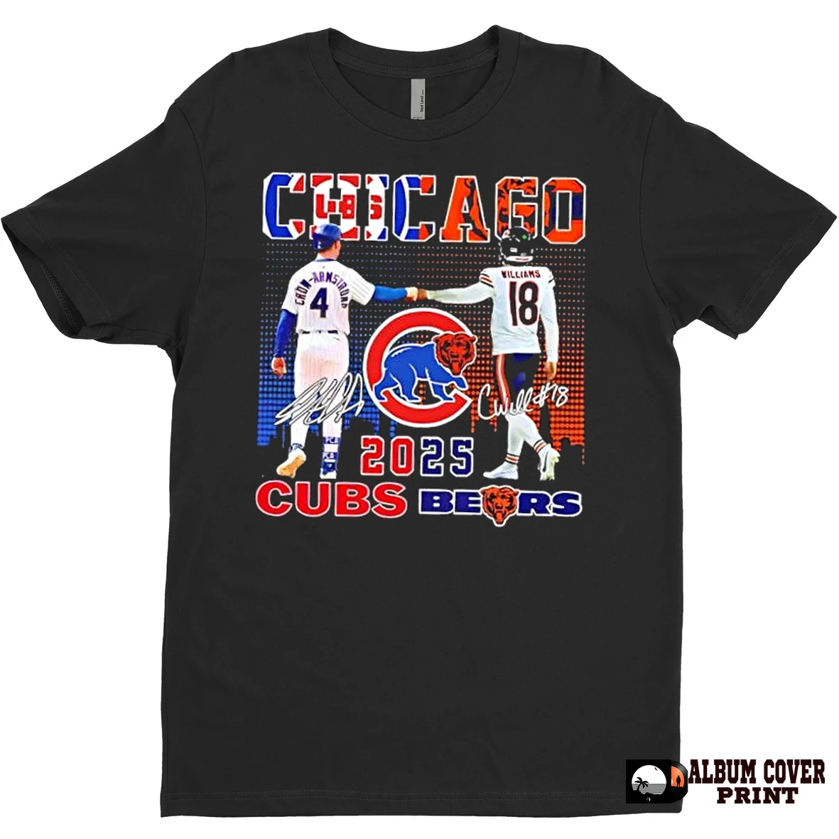 Original 2025 Chicago Sports Crow Armstrong Cubs X Williams Bears Skyline T Shirt Sweater